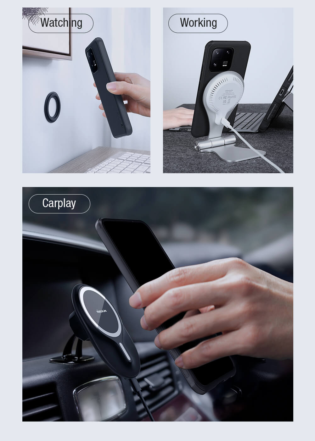 Чехол-крышка NILLKIN для Xiaomi 13 Pro (серия Frosted shield Pro Magnetic case)